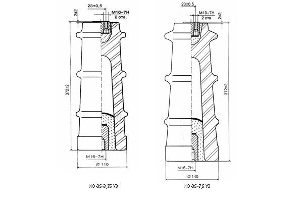 Рис.1. Схематическое изображение изолятора ИО-35