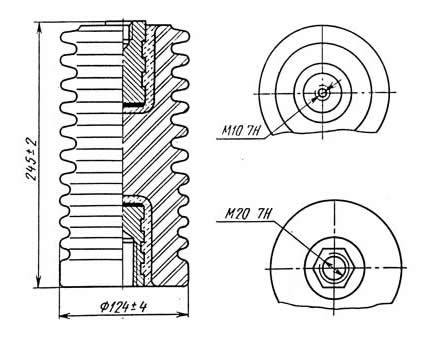 Рис.1. Схематическое изображение изолятора ИОР-24-600 УХЛ2
