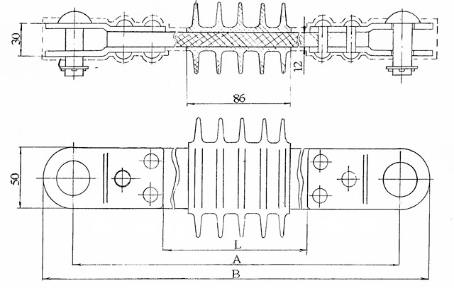 Рис.1.1. Схематическое изображение изолятора И-1,7Р 